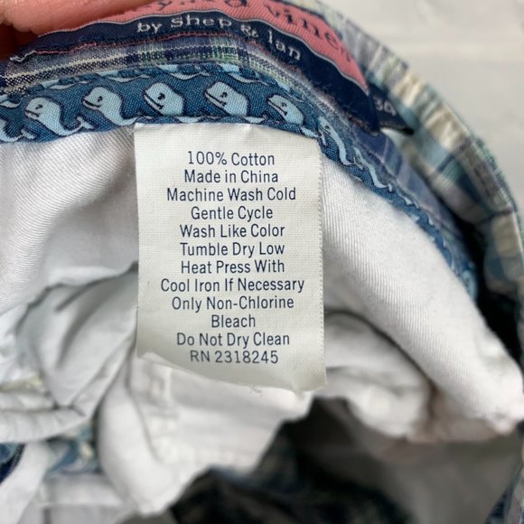 Vineyard Vines by Shep & Ian Plaid Club Shorts 34 - Picture 4 of 4